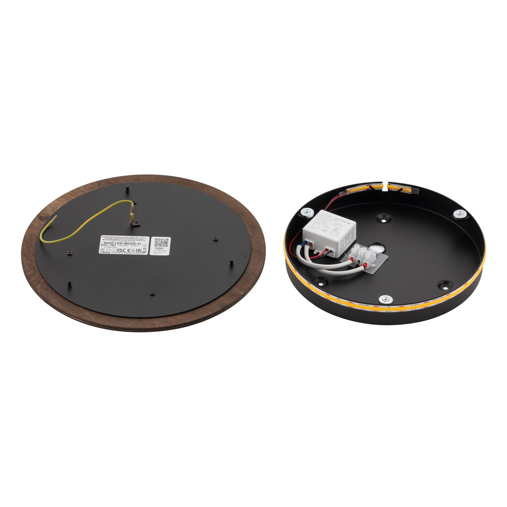 RING WOOD LED M – Gold