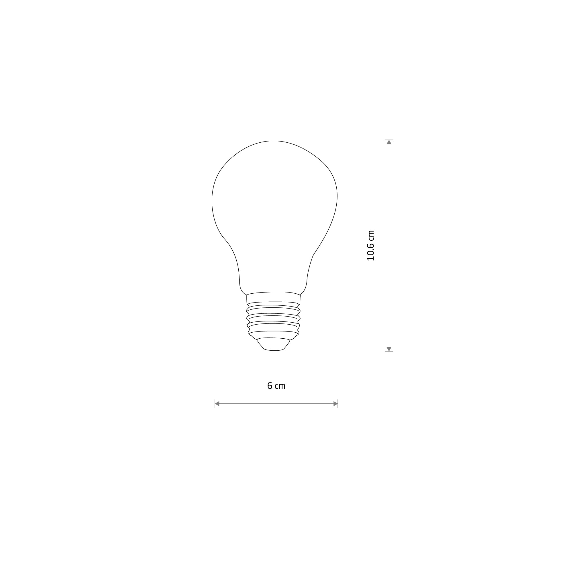 BULB LED E27, A60, 7W – Bernstein Transparent