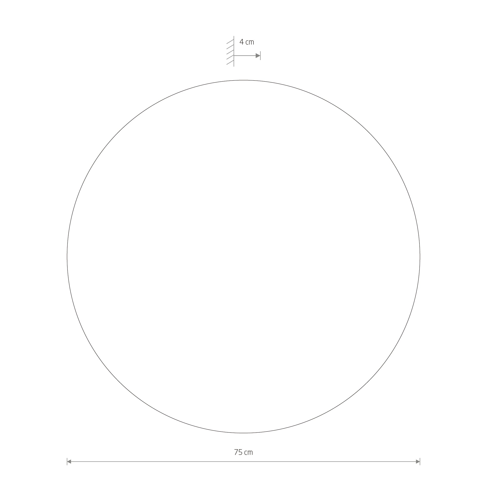 RING TIMBER LED XXL – Dunkles Holz
