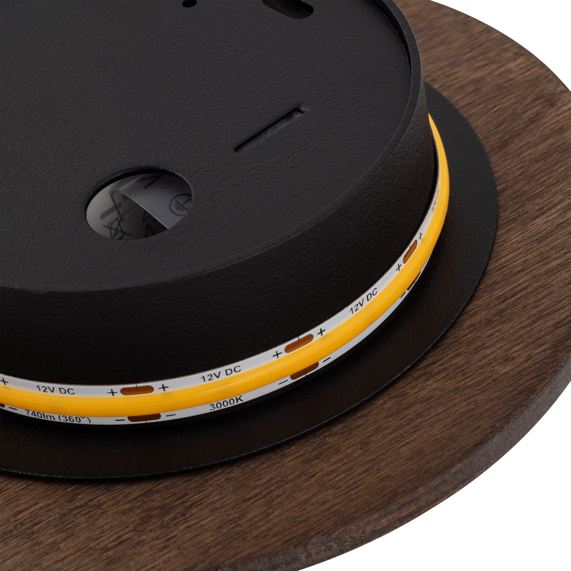 RING TIMBER LED S – Dunkles Holz