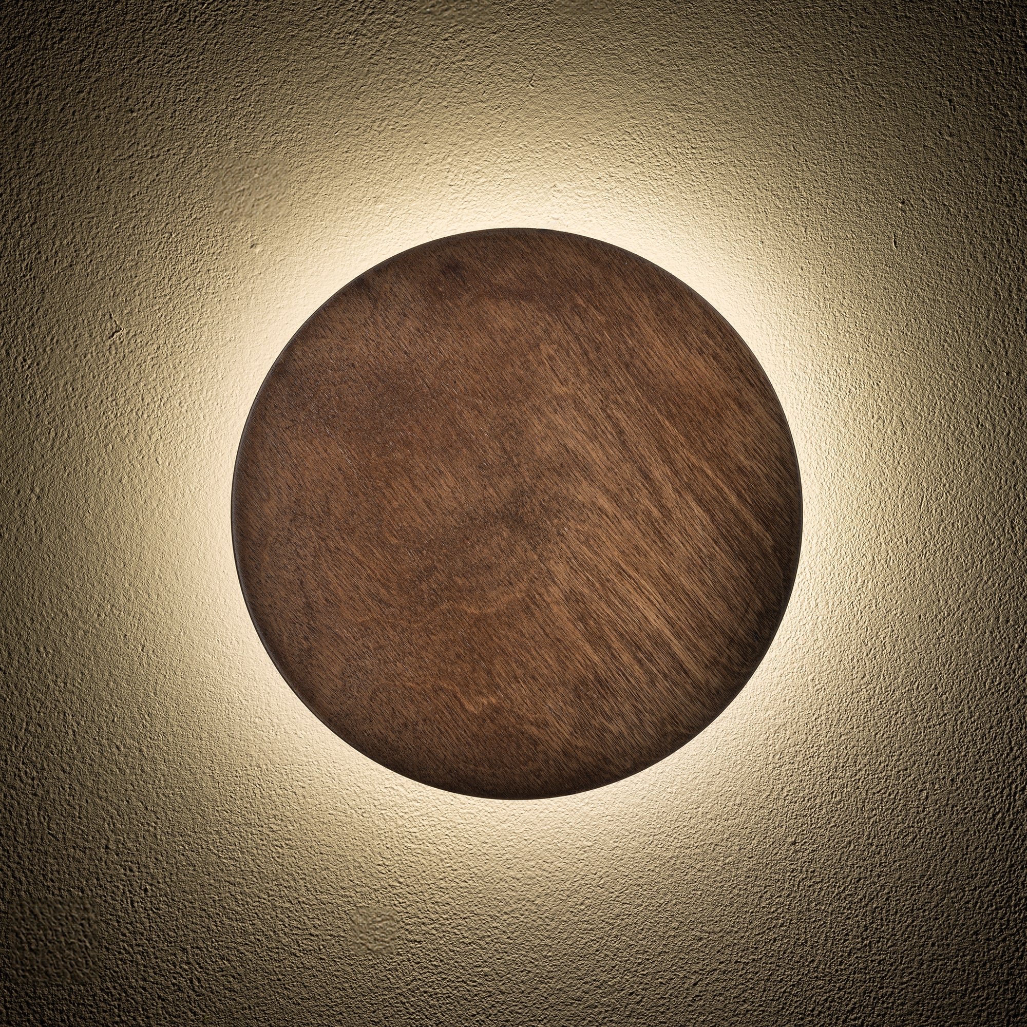 RING TIMBER LED M – Dunkles Holz