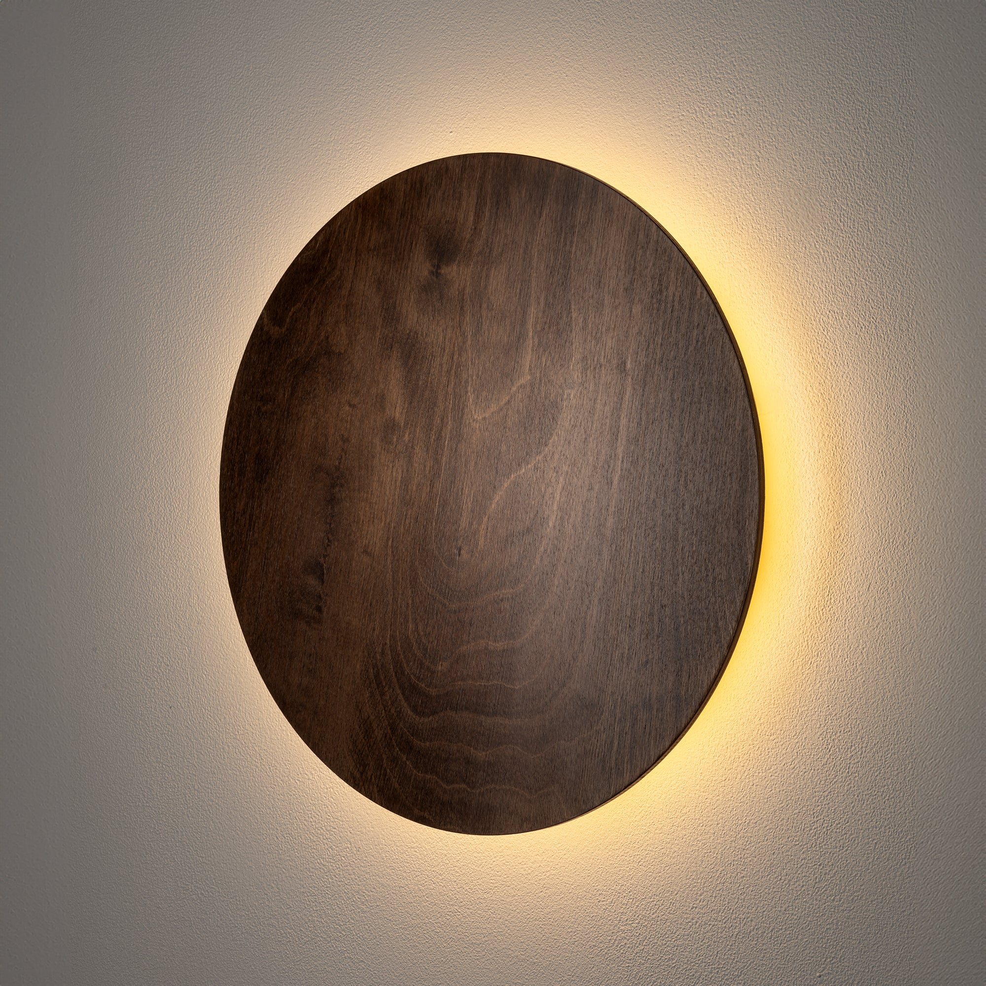 RING TIMBER LED L – Dunkles Holz
