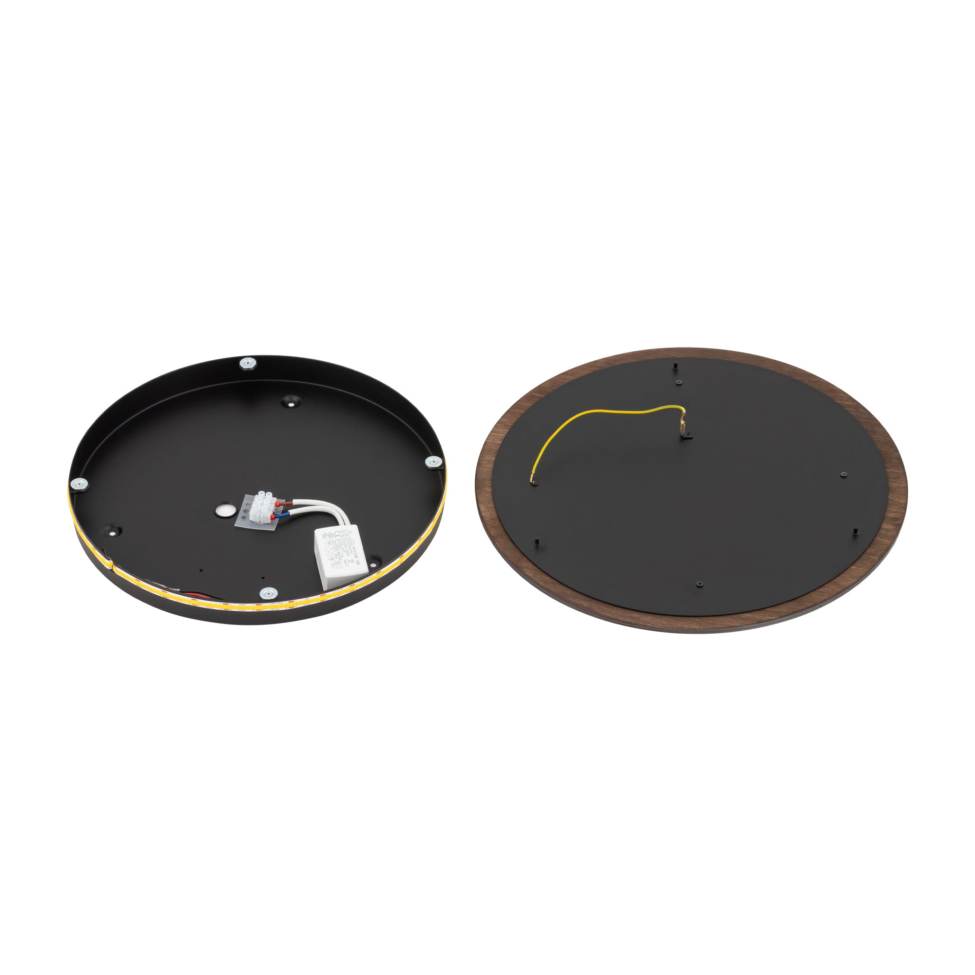 RING TIMBER LED L – Dunkles Holz