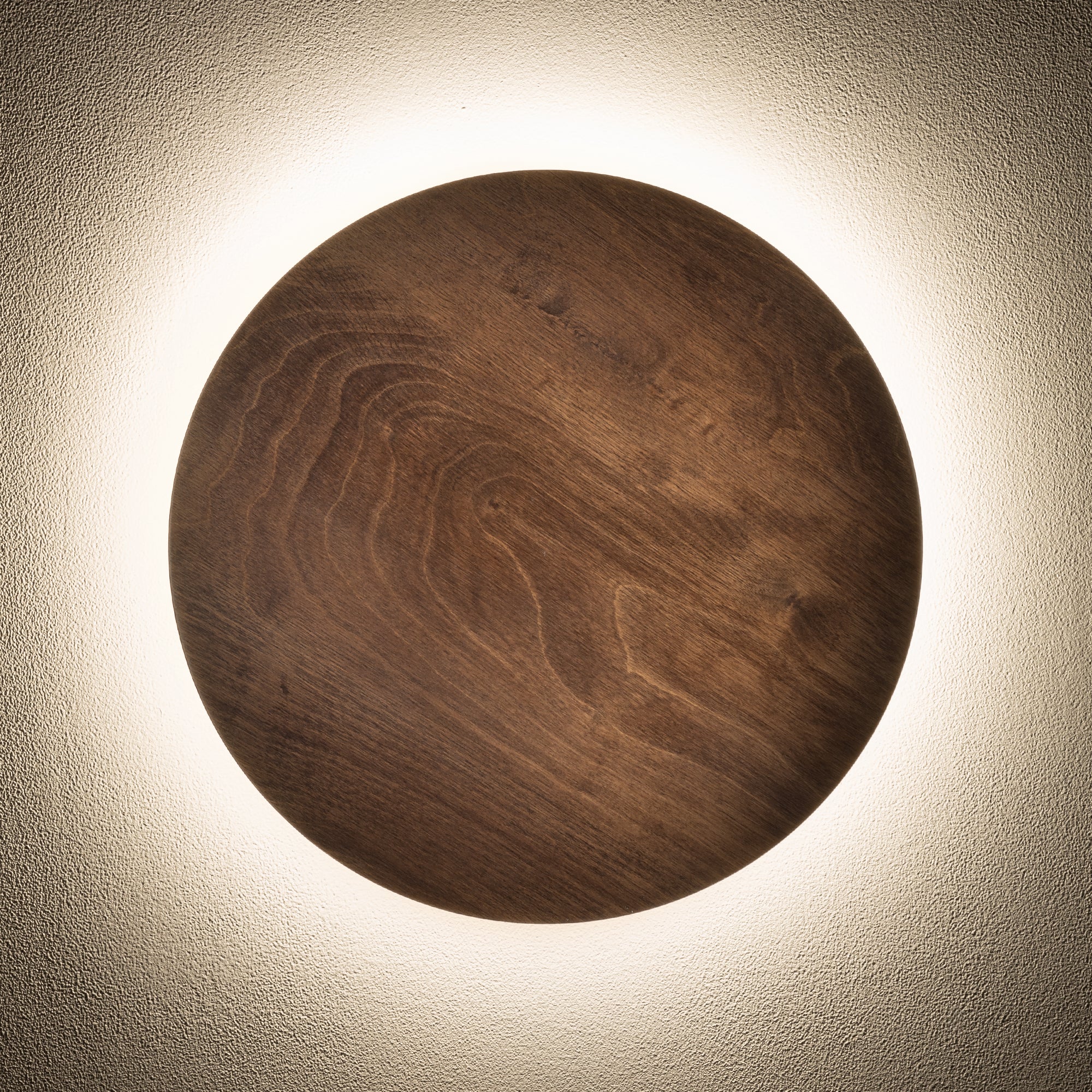 RING TIMBER LED L – Dunkles Holz