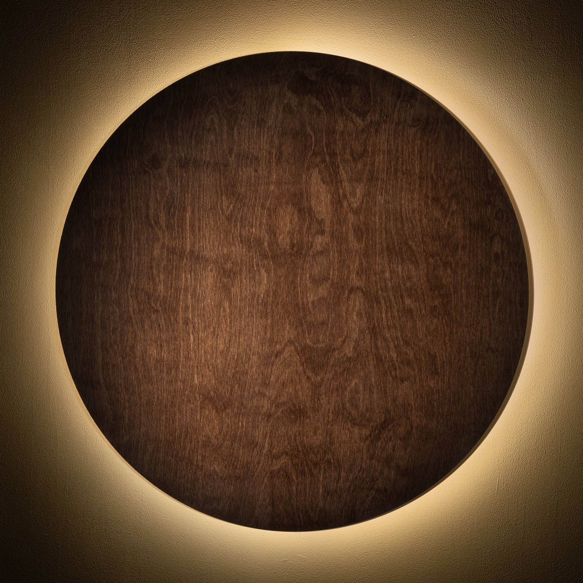 RING TIMBER LED XL – Dunkles Holz