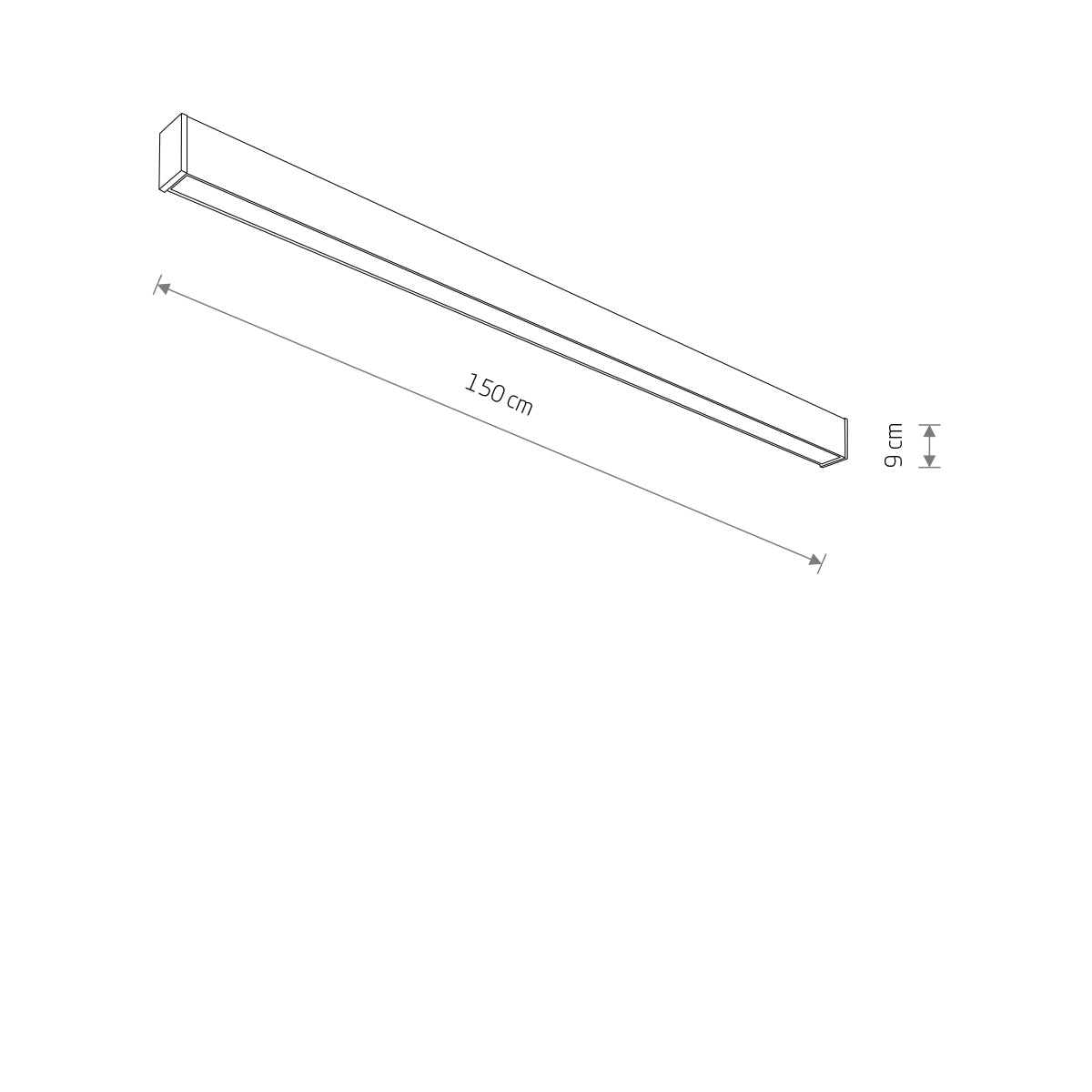 OUTLINE LED L – Schwarz