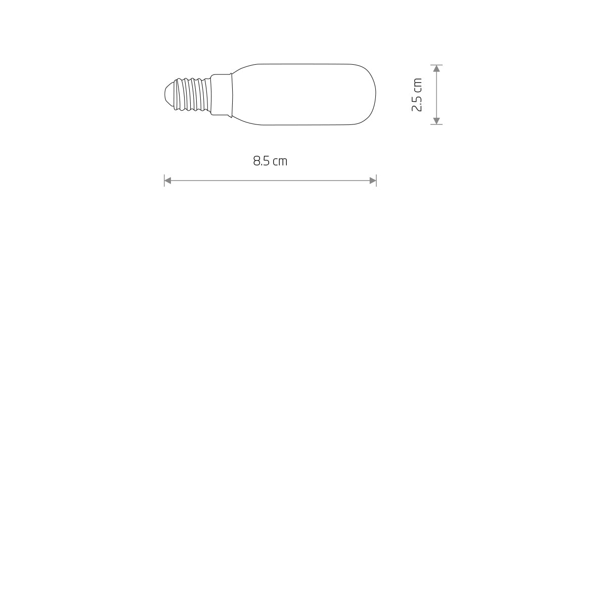 BULB LED E14, T25, 4W – Weiß