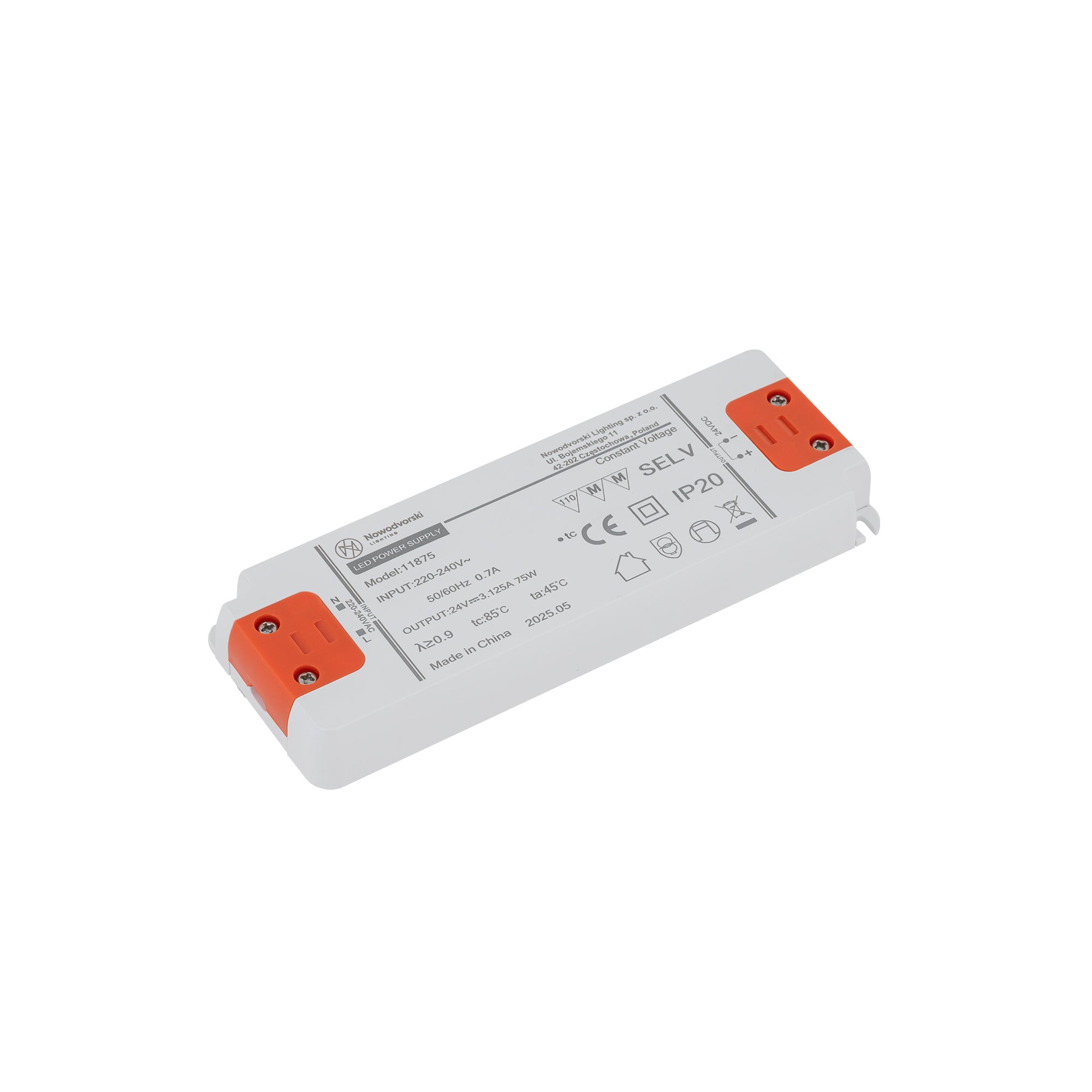 24V DC, 75W, POWER SUPPLY – Weiß