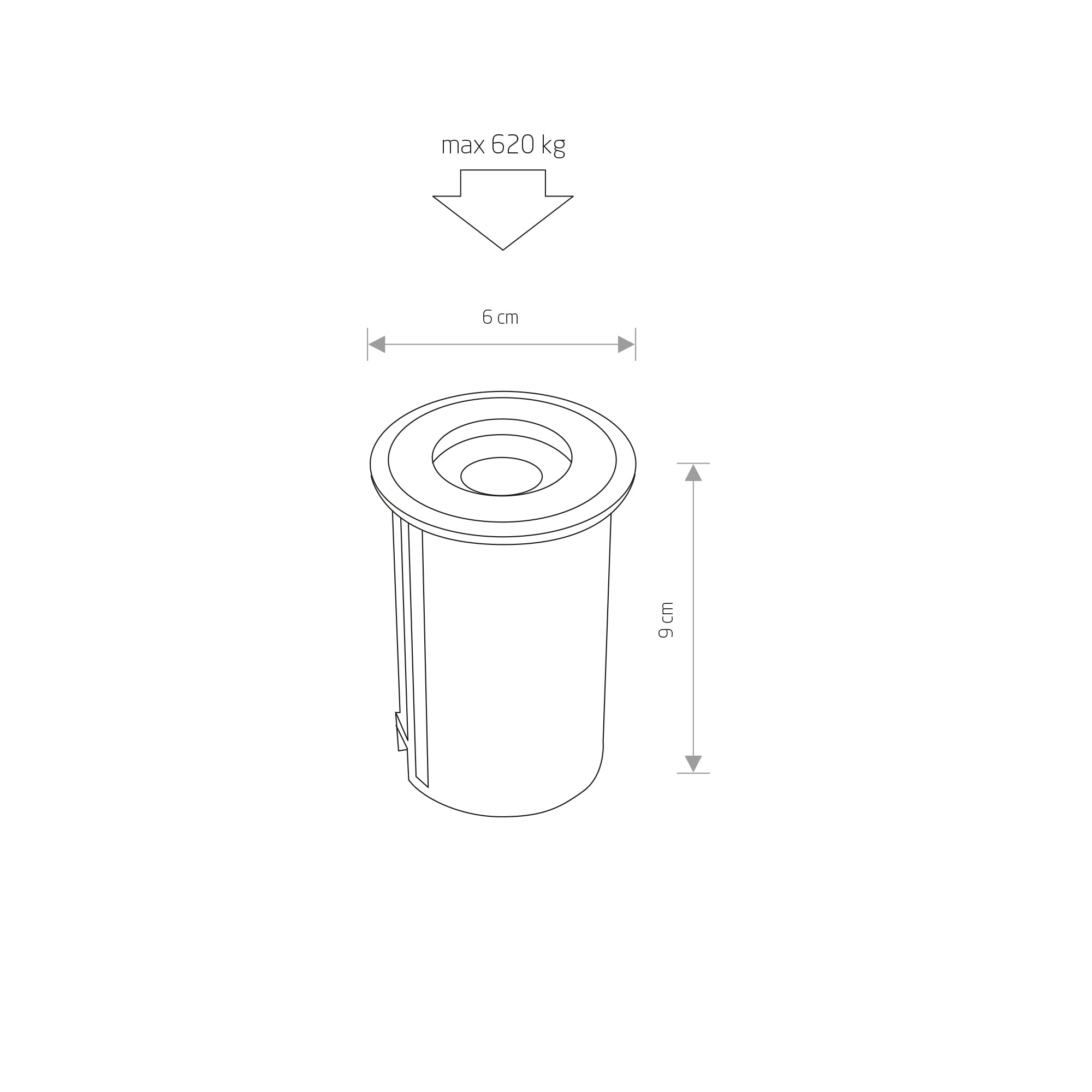 PICCO LED M – Silber