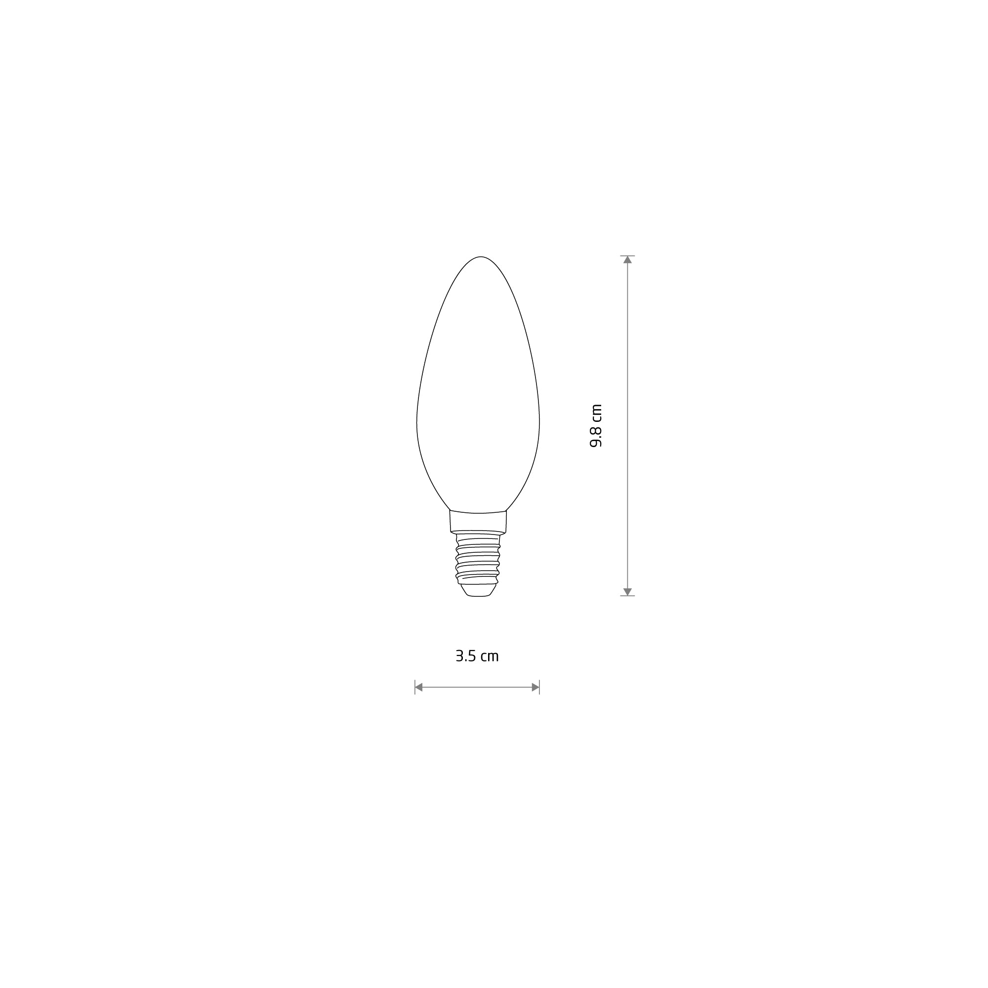 BULB LED E14, C35, 6W – Bernstein Transparent