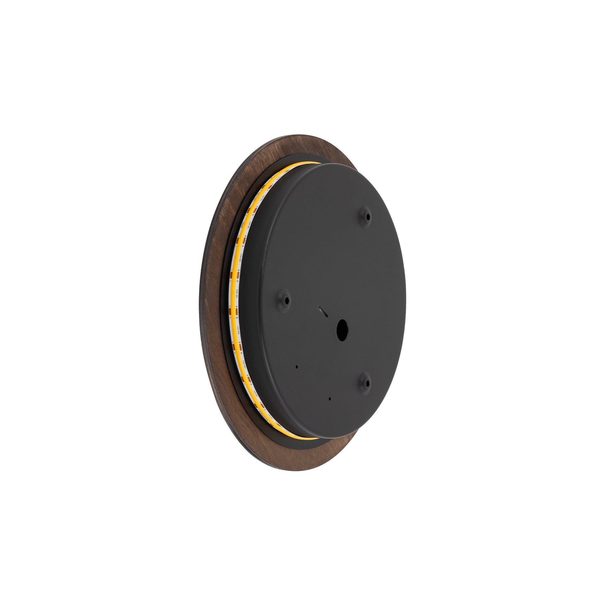 RING TIMBER LED M – Dunkles Holz