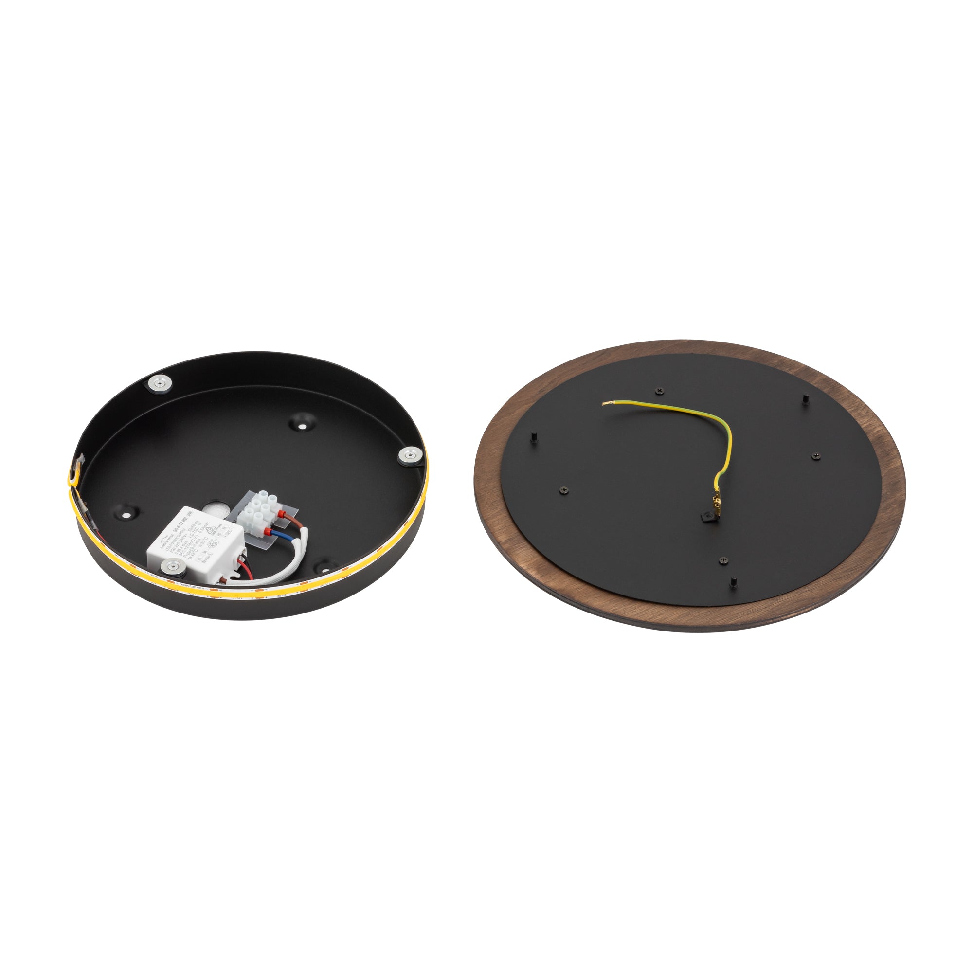 RING TIMBER LED M – Dunkles Holz
