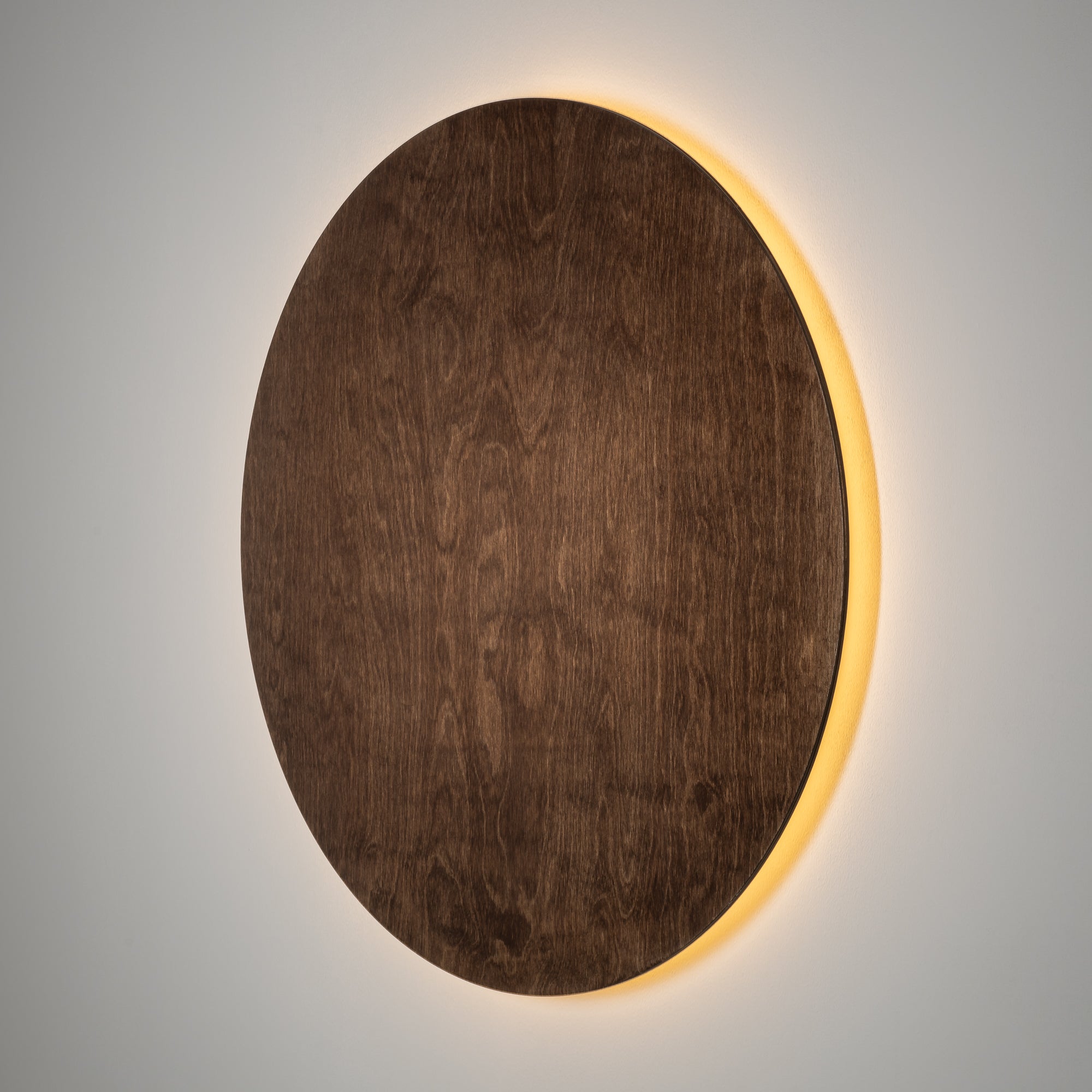 RING TIMBER LED XL – Dunkles Holz