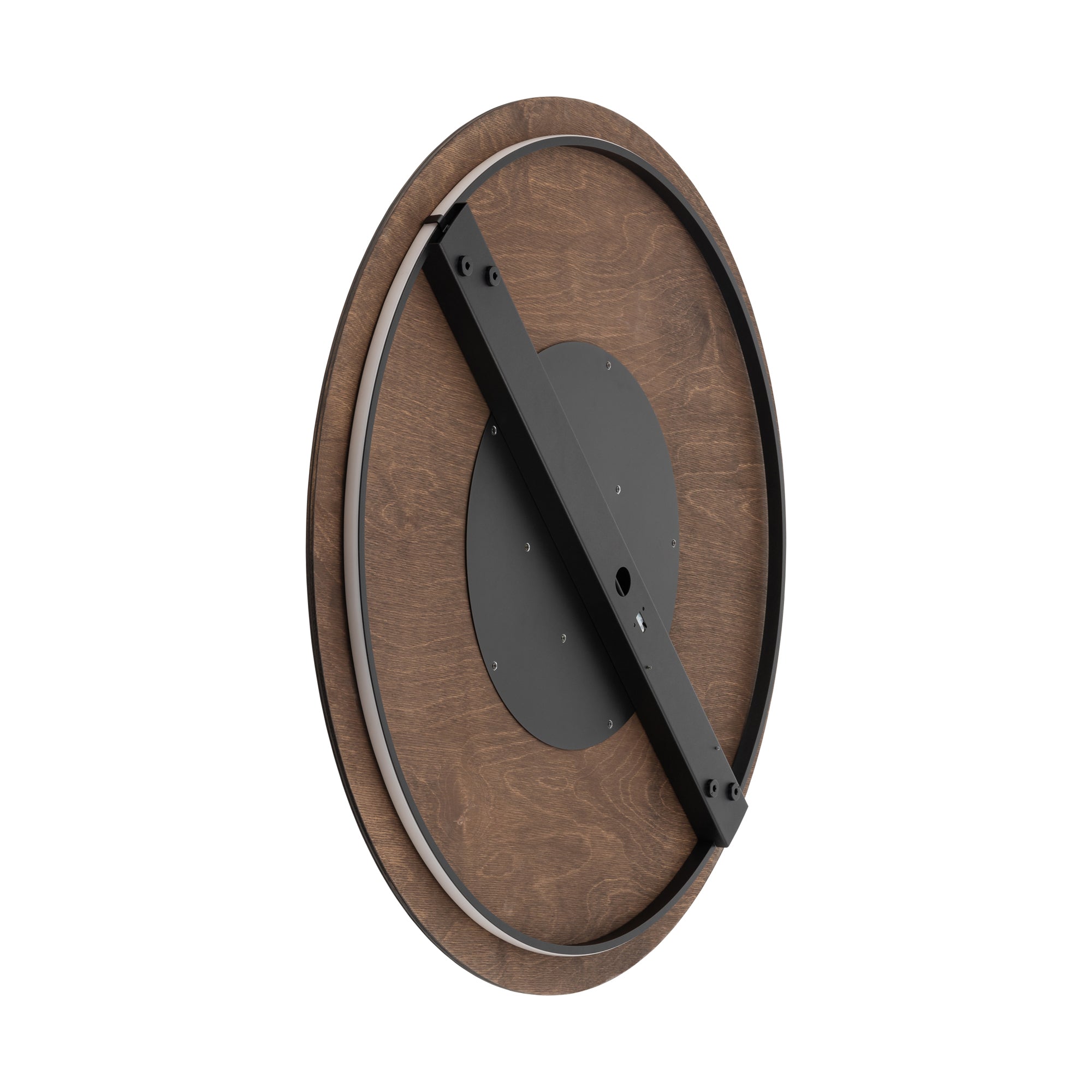 RING TIMBER LED XL – Dunkles Holz