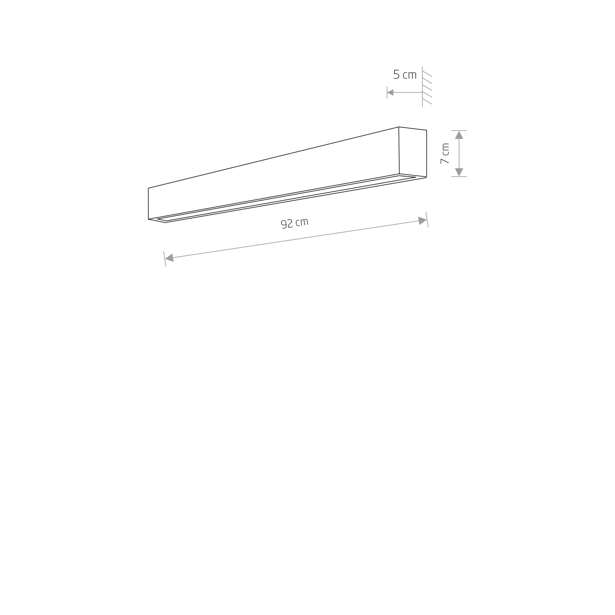 STRAIGHT WALL LED M – Weiß