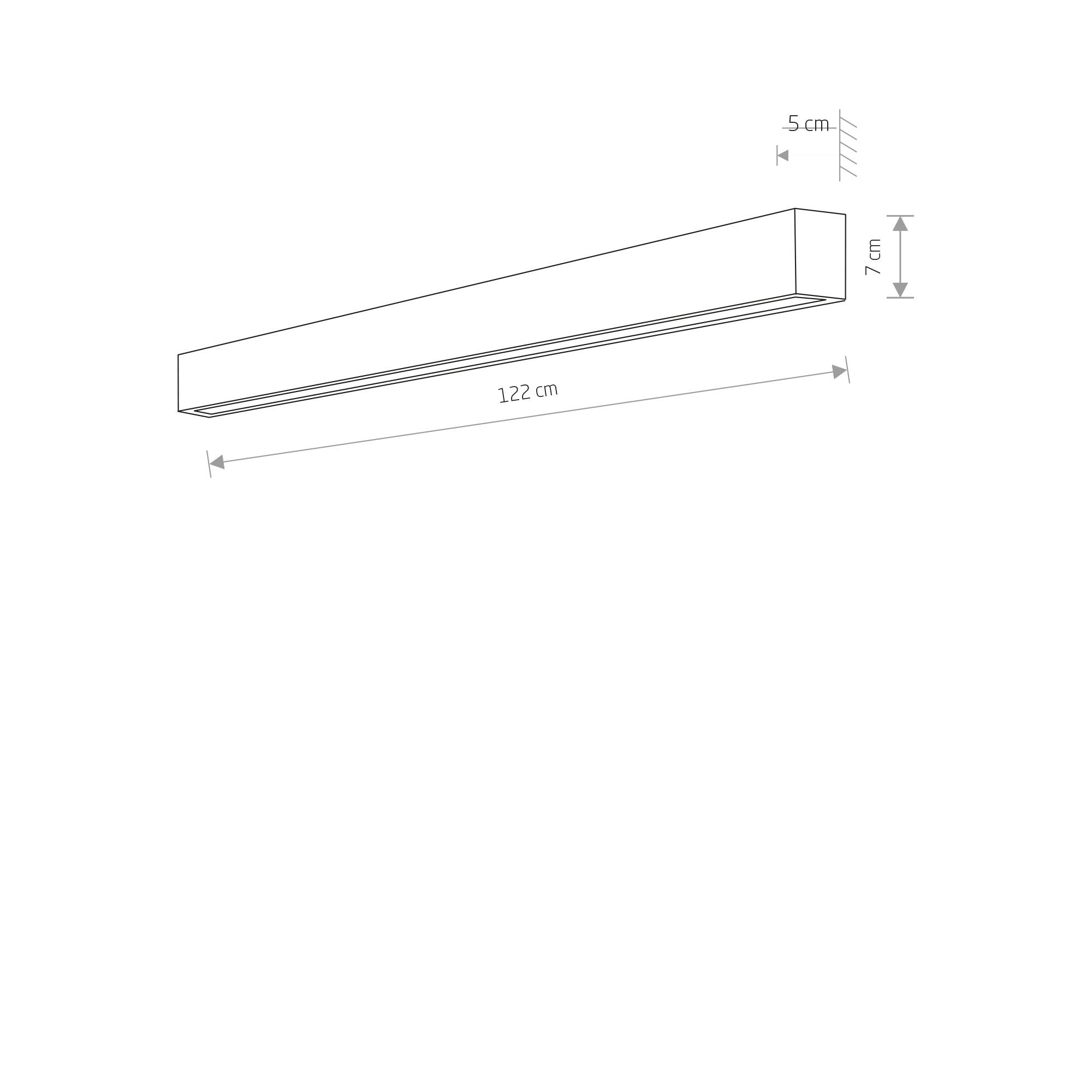 STRAIGHT WALL LED L – Weiß