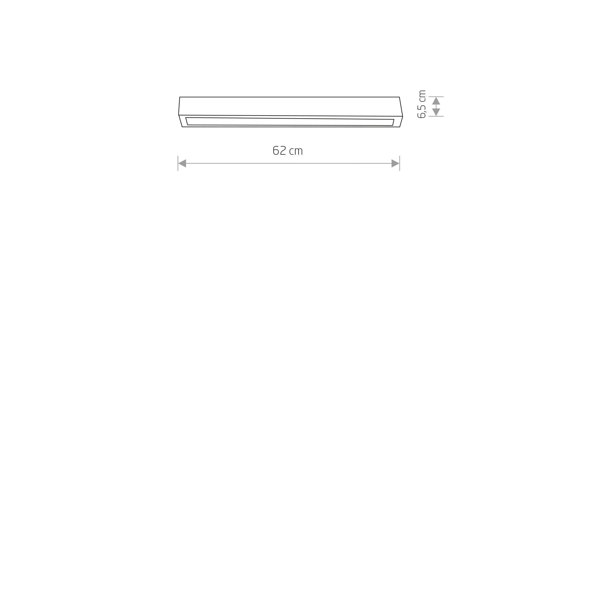 STRAIGHT CEILING LED  S – Graphit