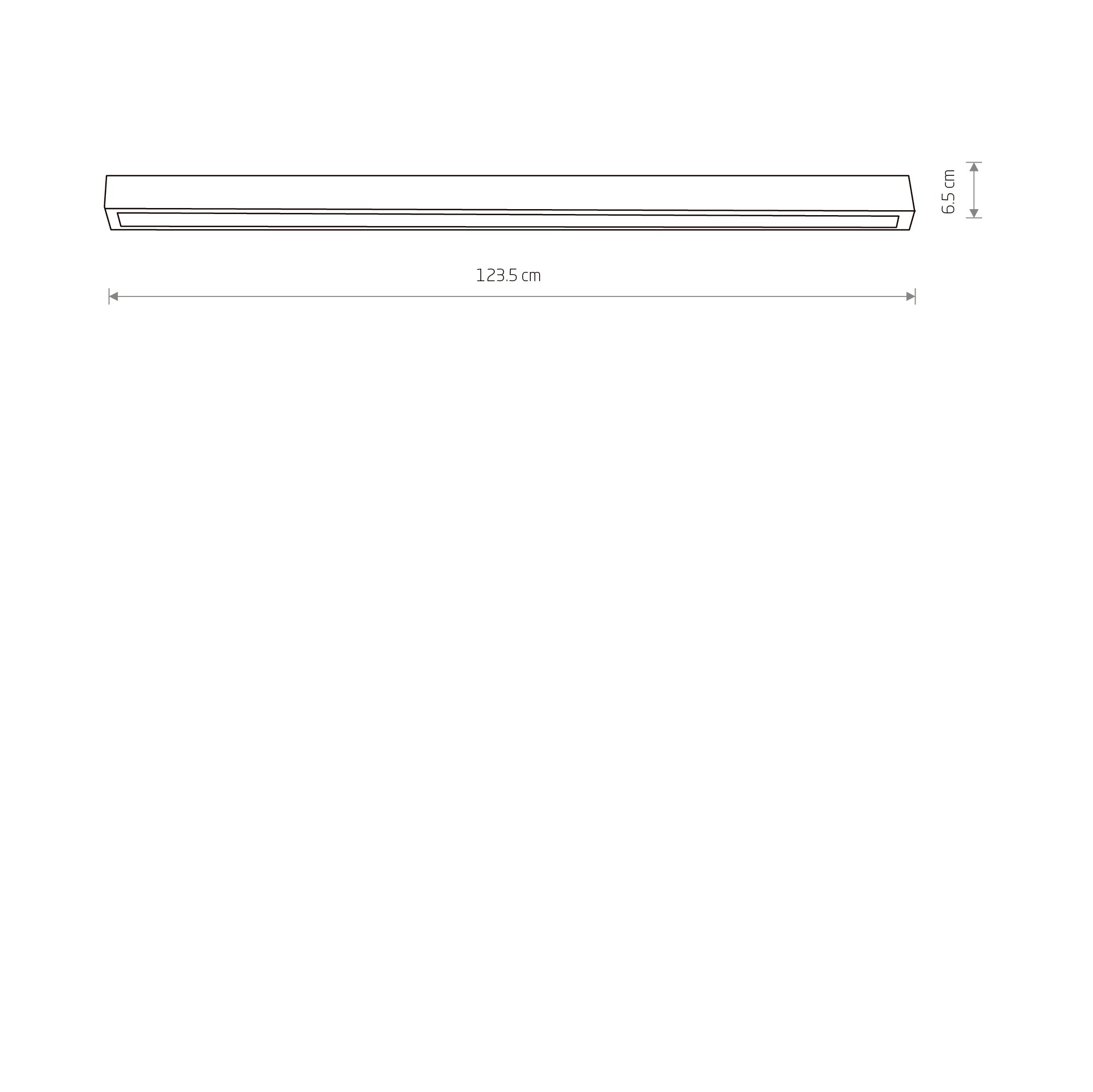 STRAIGHT CEILING LED L – Weiß