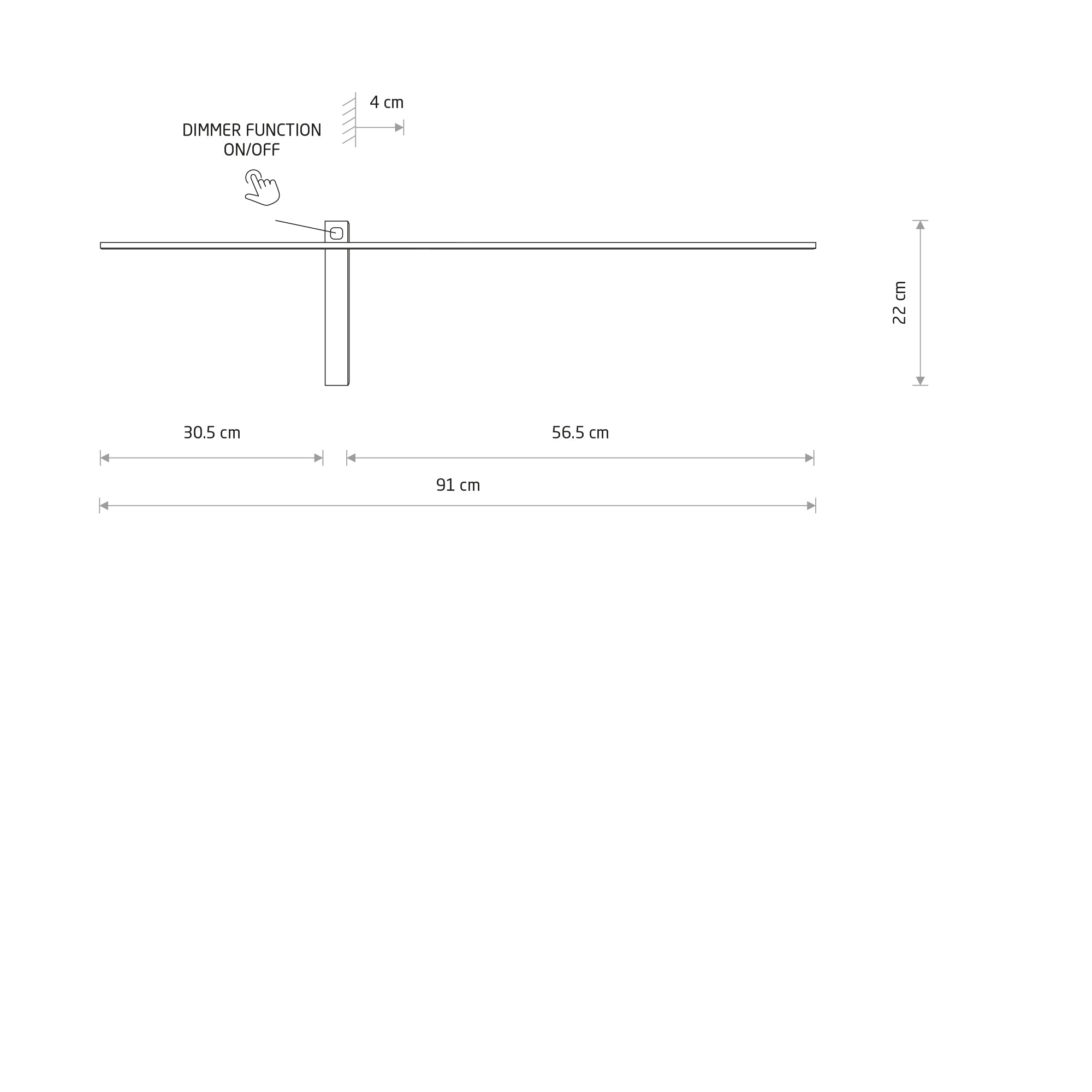 IMPULSE LED M – Schwarz