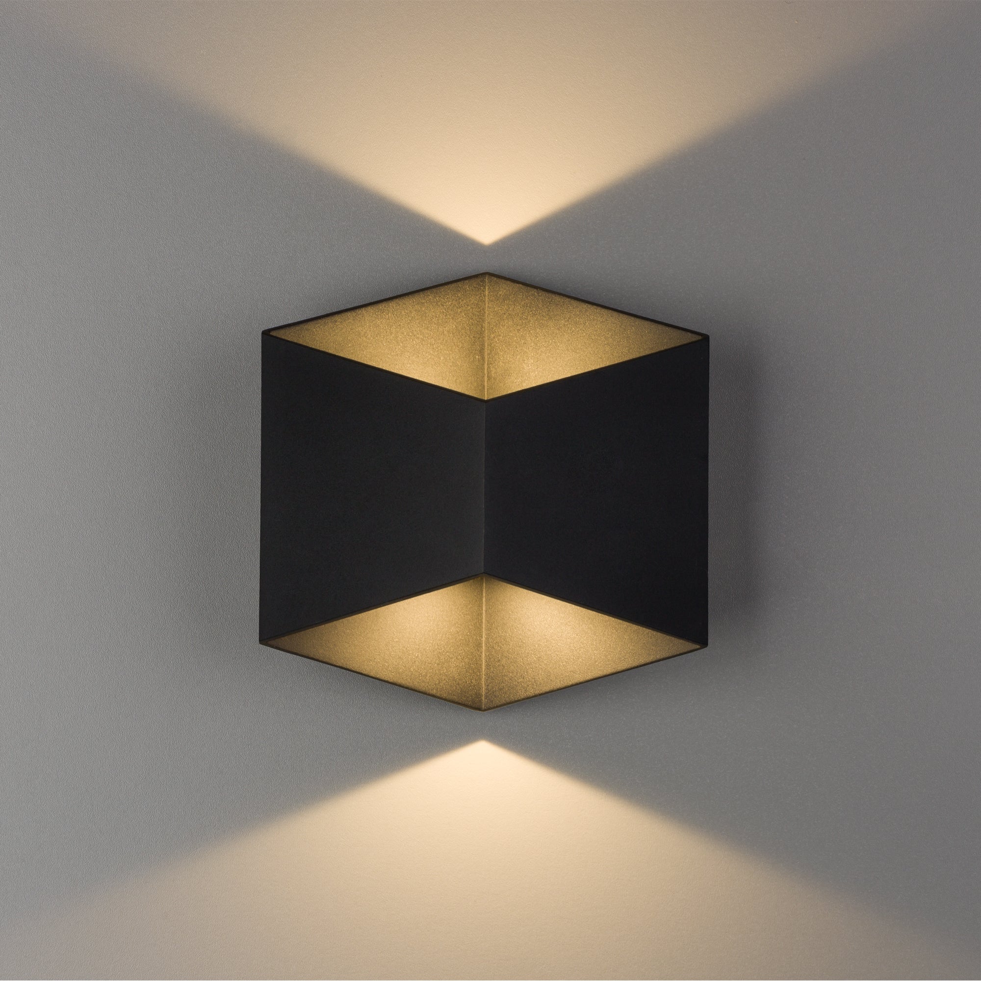 TRIANGLES LED – Schwarz-Gold