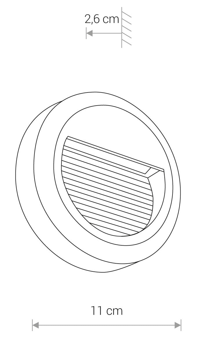 SIDEWALK ROUND LED – Schwarz