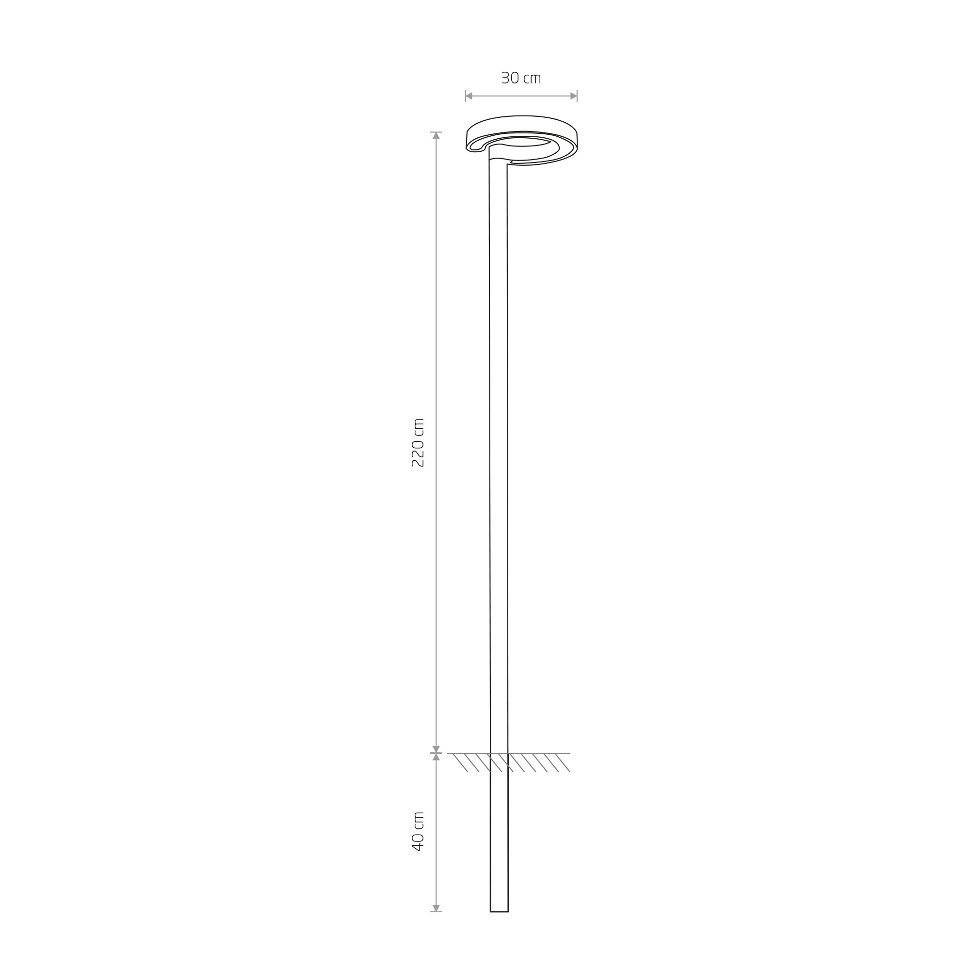 POLE LED – Graphit