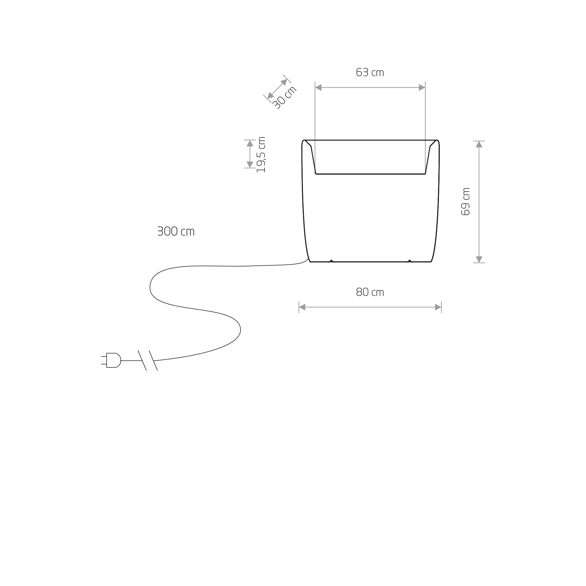 FLOWERPOT L – Weiß
